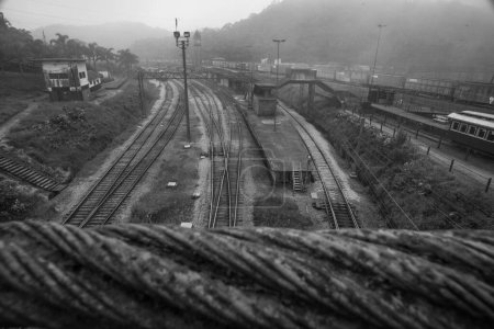 Foto de Ferrocarriles de Paranapiacaba, pueblo británico abandonado en Brasil - Imagen libre de derechos