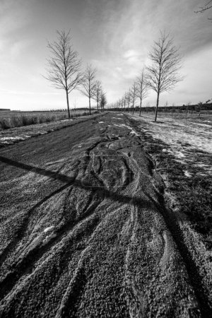 Photo for Washed out gravel walkway at flight 93 national memorial - Royalty Free Image