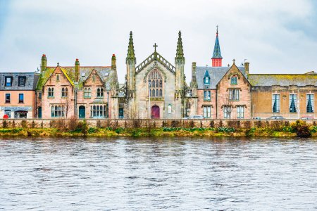 Photo for Steeples and Colorful Architecture With The River Ness - Royalty Free Image