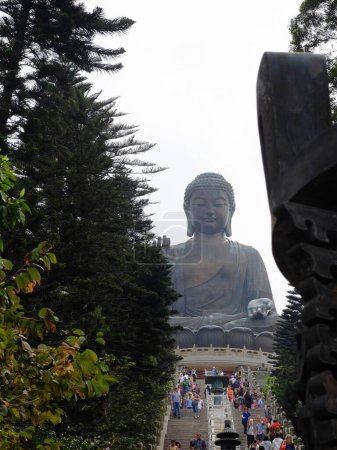 Big Buddha dans l'île de Lantau, Hong Kong