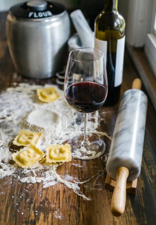 Handmade with love, pasta making and sipping wine