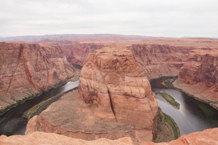 Photo for Horseshoe Bend overlooking the winding Colorado River - Royalty Free Image