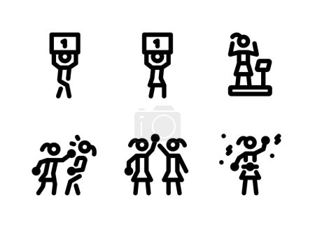 Simple Set of Boxing Related Vector Line Icons. Contains Icons as Boxing Round, Body Scale and more.