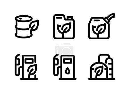 Simple Set of Oil and Gas Related Vector Line Icons. Contains Icons as Bio fuel, Bio diesel and more.