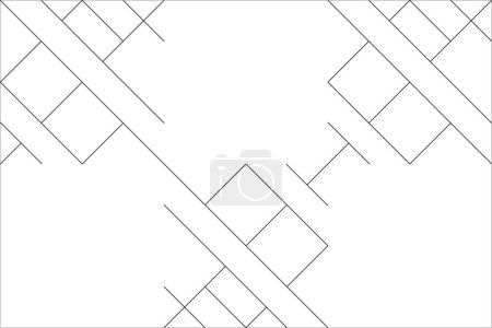 Foto de Diagonal stripe of pattern. Design of mondrian line black on white background. Design print for illustration, texture, wallpaper, background. Set 13 - Imagen libre de derechos