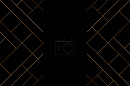 Foto de Diagonal stripe of pattern. Design of random lines gold on black background. Design print for illustration, texture, wallpaper, background. Set 12 - Imagen libre de derechos