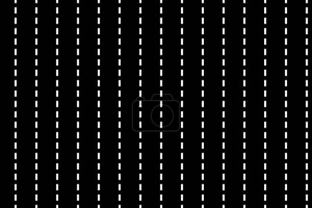 Foto de Vertical stripe of pattern. Design of dash line white on black background. Design print for illustration, texture, wallpaper, background. Set 11 - Imagen libre de derechos