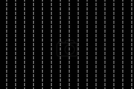 Foto de Vertical bow tie of pattern. Design of dash  white on black background. Design print for illustration, texture, wallpaper, background. Set 8 - Imagen libre de derechos