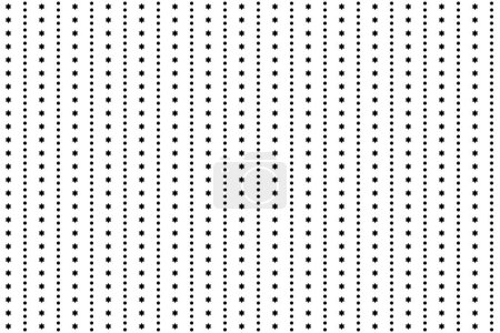 Téléchargez les photos : Vertical stars and dots of pattern. Design of dashblack on white background. Design print for illustration, texture, wallpaper, background. Set 6 - en image libre de droit