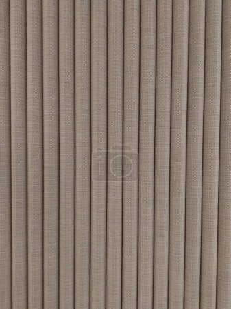 Foto de Wall clading of texture. Fluted with fabric covering for elegant style. Image print for illustration, backdrop, material, rendering, background. - Imagen libre de derechos