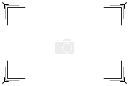 Foto de Frame of border rectangle  line. Design of simple stripe black on white background. Design print for placard, illustration, certificate, card, background. Set 2 - Imagen libre de derechos