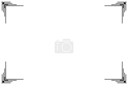 Téléchargez les photos : Frame of border rectangle  line. Design of simple stripe black on white background. Design print for placard, illustration, certificate, card, background. Set 1 - en image libre de droit