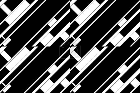 Téléchargez les photos : Diagonal of plaid pattern. Design black and white background. Design print for illustration, texture, wallpaper, background. Set 2 - en image libre de droit