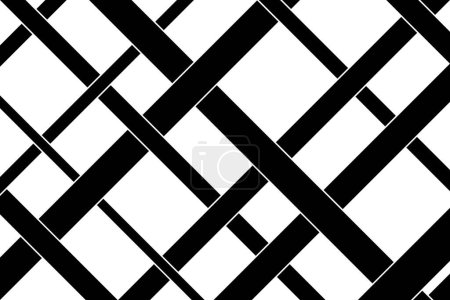 Téléchargez les photos : Diagonal of woven stripe pattern. Design stripe black on white background. Design print for illustration, texture, material, wallpaper, background. - en image libre de droit