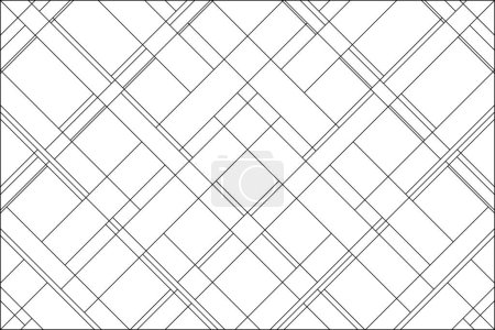 Téléchargez les photos : Diagonal of lines pattern. Design stripe black on white background. Design print for illustration, texture, material, wallpaper, background. - en image libre de droit