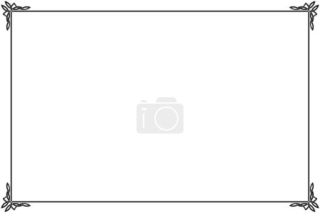 Téléchargez les photos : Rectangle of border frame. Design of stripe black on white background. Design print for illustration, texture, placard, certificate, background. Set 9 - en image libre de droit