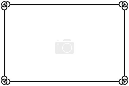 Téléchargez les photos : Rectangle of border frame. Design of stripe black on white background. Design print for illustration, texture, placard, certificate, background. Set 8 - en image libre de droit