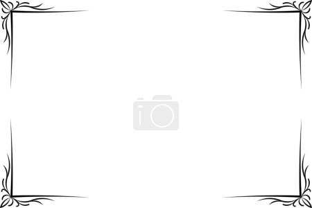 Téléchargez les photos : Rectangle of frame border. Design simple of stripe black on white background. Design print for illustration, certificate, placard, background. Set 19 - en image libre de droit