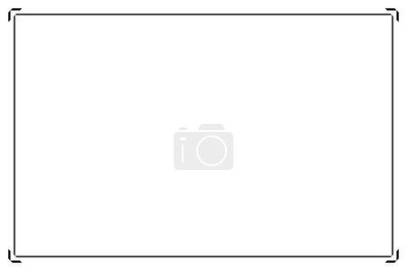 Foto de Rectangle of frame border. Design simple of stripe black on white background. Design print for illustration, certificate, placard, background. Set 35 - Imagen libre de derechos