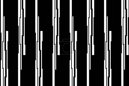 Téléchargez les photos : Vertical stripe of pattern. Design regular line white on black background. Design print for illustration, texture, wallpaper, background. Set 9 - en image libre de droit