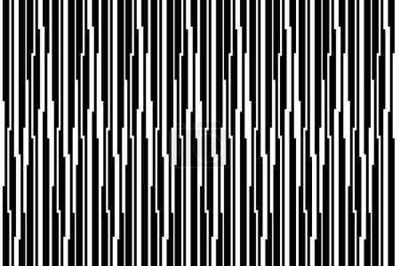 Foto de Vertical stripe of pattern. Design regular line white on black background. Design print for illustration, texture, wallpaper, background. Set 7 - Imagen libre de derechos