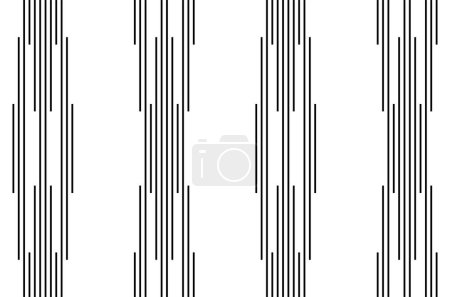 Foto de Vertical of stripe pattern. Design random lines black on white background. Design print for illustration, texture, wallpaper, background. Set 9 - Imagen libre de derechos