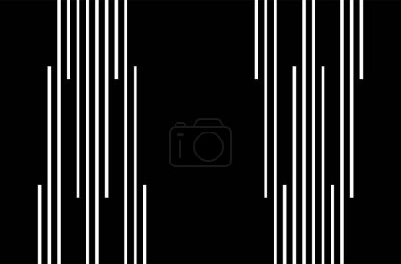 Téléchargez les photos : Vertical of stripe pattern. Design random lines white on black background. Design print for illustration, texture, wallpaper, background. Set 8 - en image libre de droit