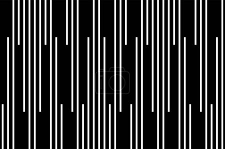 Foto de Vertical stripe pattern. Design random lines white on black background. Design print for illustration, texture, wallpaper, background. Set 7 - Imagen libre de derechos