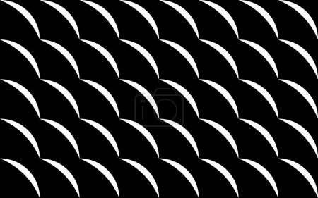 Foto de Diagonal of cloud pattern. Design regular arc white on black background. Design print for illustration, texture, wallpaper, background. - Imagen libre de derechos