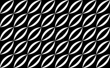 Foto de Geometric of tile pattern. Design regular mango white on black background. Design print for illustration, texture, wallpaper, background. - Imagen libre de derechos