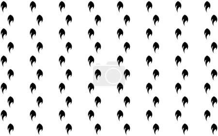 Foto de Abstract pattern. Design regular animal feather black on white background. Design print for illustration, texture, wallpaper, background.  Set 3 - Imagen libre de derechos