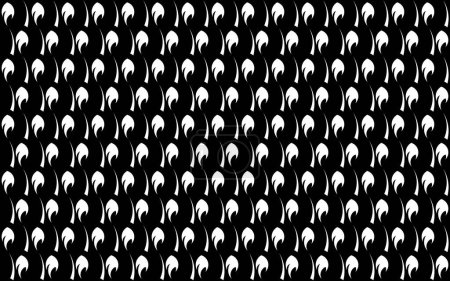 Foto de Abstract pattern. Design regular animal feather and fangs white on black background. Design print for illustration, texture, wallpaper, background.  Set 2 - Imagen libre de derechos
