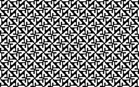 Téléchargez les photos : Diagonal spool of tile pattern. Design ethnic style white on black background. Design print for illustration, texture, wallpaper, background. - en image libre de droit