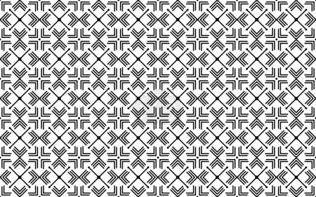 Téléchargez les photos : Diagonal seamless of tile pattern. Design ethnic style black on white background. Design print for illustration, texture, wallpaper, background. Set 8 - en image libre de droit