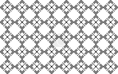 Téléchargez les photos : Diagonal seamless of tile pattern. Design ethnic style black on white background. Design print for illustration, texture, wallpaper, background. Set 5 - en image libre de droit