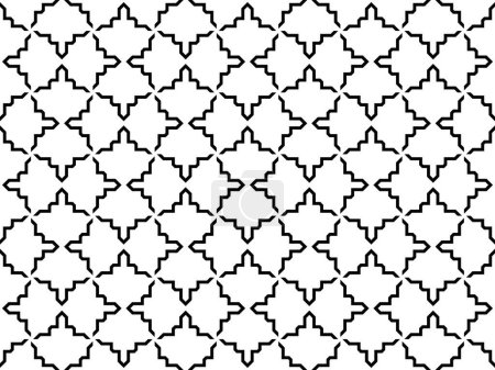 Foto de Diagonal seamless of tile pattern. Design morocco style black on white background. Design print for illustration, texture, wallpaper, background. Set 4 - Imagen libre de derechos