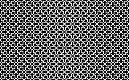Foto de Diagonal seamless of tile pattern. Design morocco style white on black background. Design print for illustration, texture, wallpaper, background. Set 1 - Imagen libre de derechos