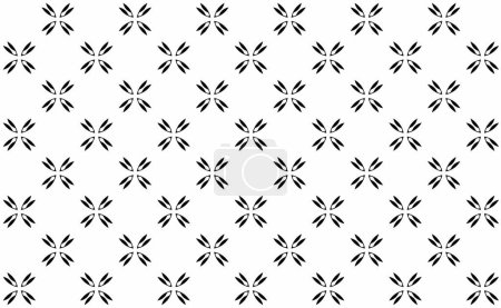 Téléchargez les photos : Seamless jasmine of tile pattern. Design diagonal black on white background. Design print for illustration, texture, wallpaper, background. - en image libre de droit