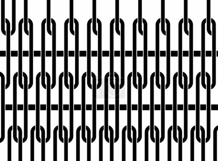 Foto de Regular vertical chain pattern. Design stripe black on white background. Design print for illustration, texture, wallpaper, background. - Imagen libre de derechos