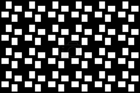 Foto de Seamless of grometric pattern. Design square random white on black background. Design print for illustration, wallpaper, texture, background. Set 2 - Imagen libre de derechos