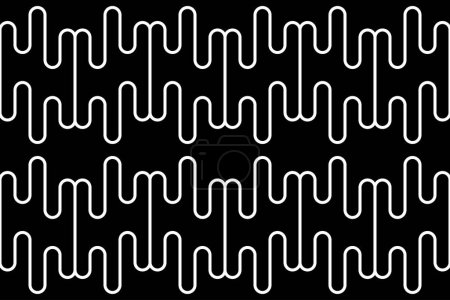 Téléchargez les photos : Seamless of abstract pattern. Design comb white on black background. Design print for illustration, texture, wallpaper, background. - en image libre de droit