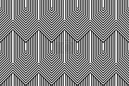 Foto de Seamless of stripe pattern. Design woven black on white background. Design print for illustration, texture, wallpaper, background. - Imagen libre de derechos