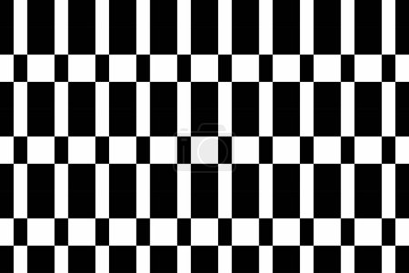 Foto de Geometric of windows pattern. Design checker black on white background. Design print for illustration, texture, wallpaper, background. Set 4 - Imagen libre de derechos