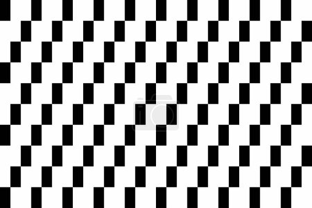 Foto de Seamless of geometric pattern. Design checker black on white background. Design print for illustration, texture, wallpaper, background. Set 1 - Imagen libre de derechos