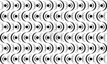 Foto de Vertical of wave pattern. Design of dots spline black on white background. Design print for illustration, texture, wallpaper, background. Set 5 - Imagen libre de derechos