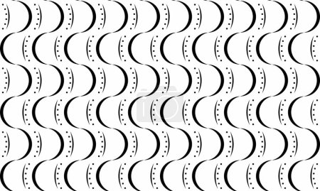 Foto de Vertical of wave pattern. Design of dots spline black on white background. Design print for illustration, texture, wallpaper, background. Set 4 - Imagen libre de derechos