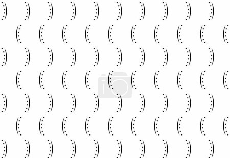Foto de Vertical of wave pattern. Design of dots spline black on white background. Design print for illustration, texture, wallpaper, background. Set 2 - Imagen libre de derechos