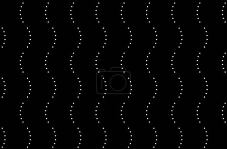 Téléchargez les photos : Vertical of wave pattern. Design of dots spline white on black background. Design print for illustration, texture, wallpaper, background. Set 1 - en image libre de droit