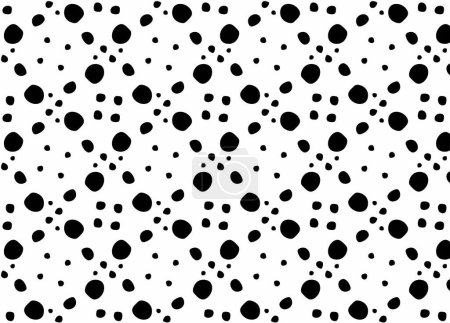 Foto de Round of random pattern. Design dots black on white background. Design print for illustration, texture, placard, background. - Imagen libre de derechos