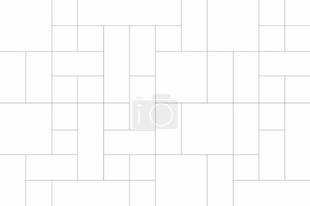 Téléchargez les photos : Mondrian style of pattern. Design random square line black on white background. Design print for illustration, texture, wallpaper, background. Set 2 - en image libre de droit